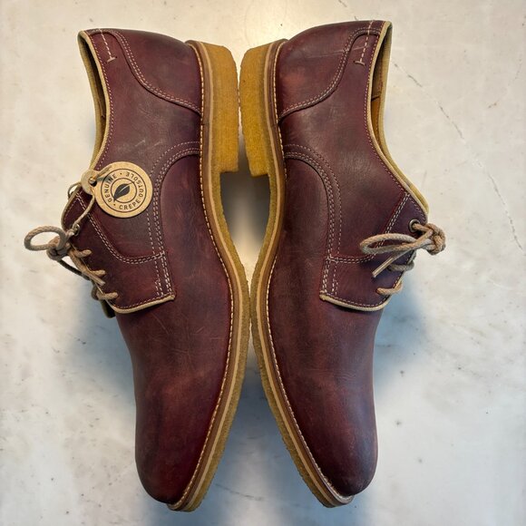 J&M 1850 Sheepskin Burgundy Leather Crepe Outsole Men\'s Oxford Shoes Size 13M main image 7